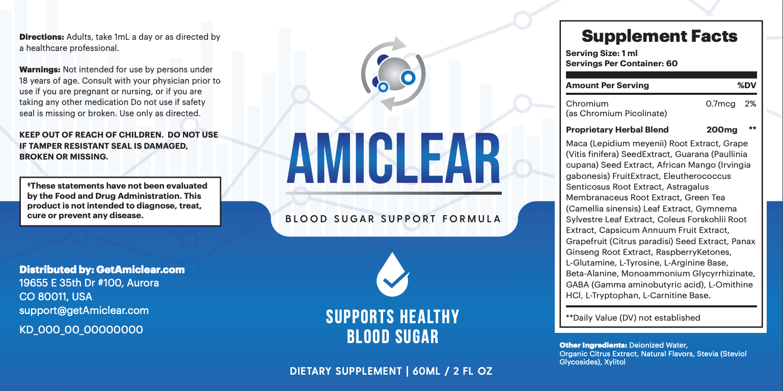 Amiclear Reviews: Amiclear Supplement Facts